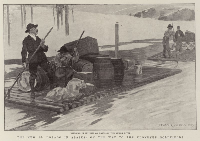 Het Nieuwe El Dorado in Alaska, op Weg naar de Klondyke Goudvelden door Frank Craig