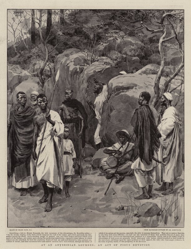 Bij een Abyssinische Lourdes, Een Act van Vrome Devotie door Frank Dadd