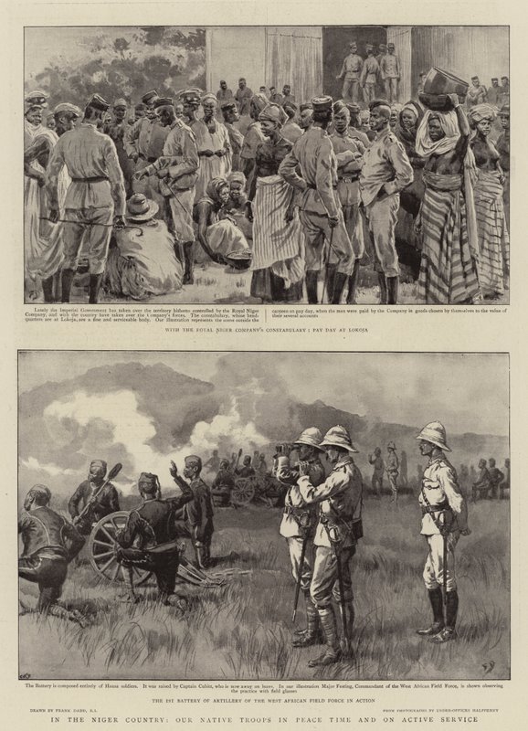 In het Nigerland, onze inheemse troepen in vredestijd en in actieve dienst door Frank Dadd