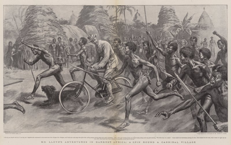 De avonturen van Mr Lloyd in het donkerste Afrika, een rondje door een kannibalen dorp door Frank Dadd