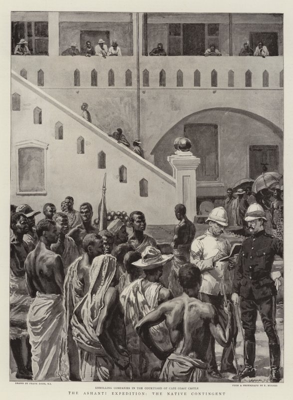 De Ashanti-expeditie, het inheemse contingent door Frank Dadd