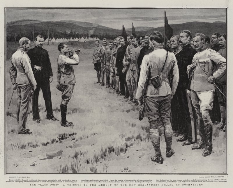 De Laatste Post, een Hulde aan de Herinnering van de Nieuw-Zeelanders die zijn omgekomen bij Bothasburg door Frank Dadd