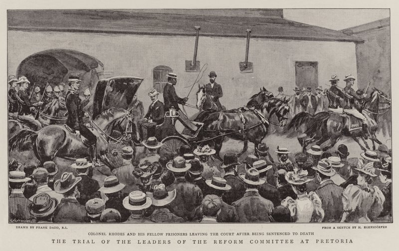 Het proces van de leiders van het Hervormingscomité in Pretoria door Frank Dadd