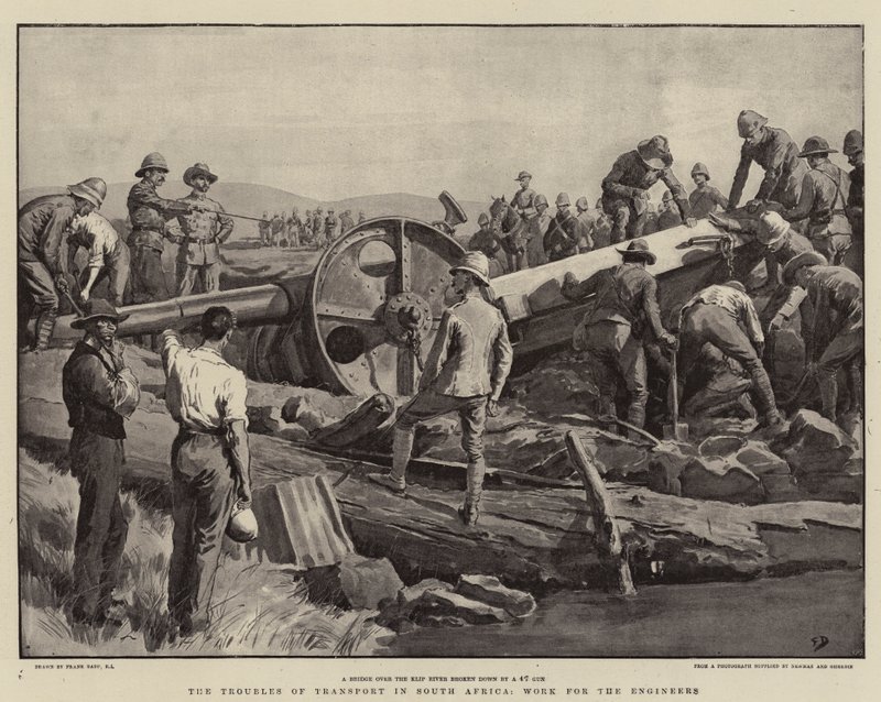 De problemen van transport in Zuid-Afrika, werk voor de ingenieurs door Frank Dadd