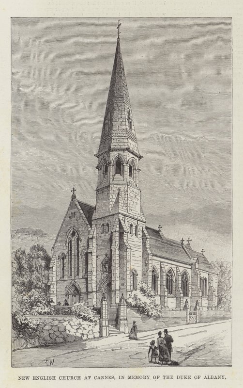 Nieuwe Engelse kerk in Cannes, ter nagedachtenis aan de hertog van Albany door Frank Watkins