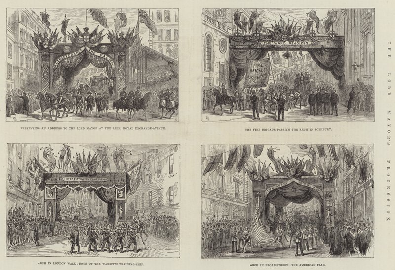 De Processie van de Lord Mayor door Frank Watkins