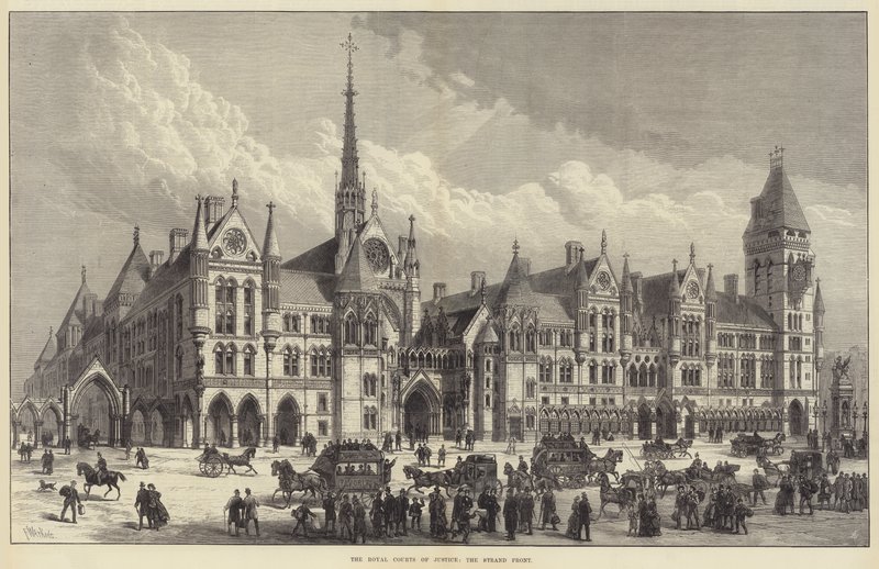 De Koninklijke Hoven van Justitie, de Strand Voorkant door Frank Watkins