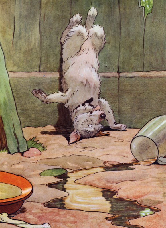 Illustratie voor Old Mother Hubbard door Frank Adams