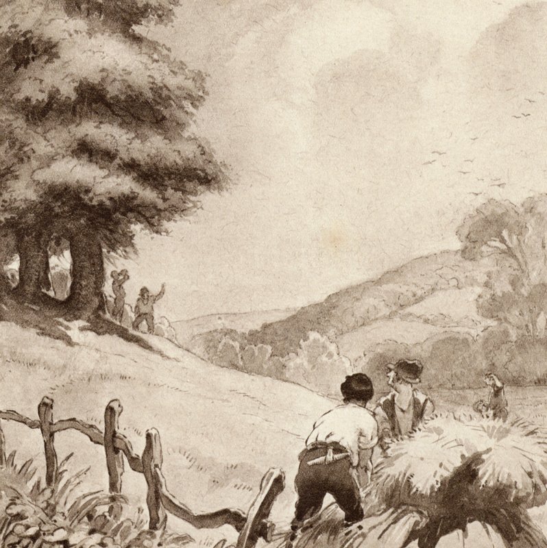 Illustratie voor The Scholar-Gipsy door Matthew Arnold door Frank Adams
