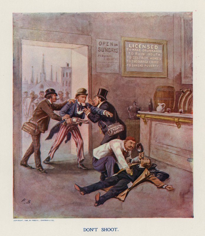 Niet schieten (kleurenlitho) door Frank Beard