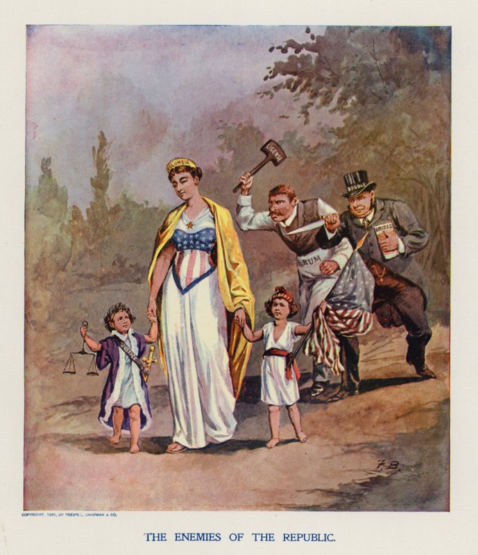 De vijanden van de Republiek (kleurenlitho) door Frank Beard