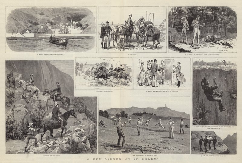 Een uitstapje aan wal in St. Helena door Frank Dadd