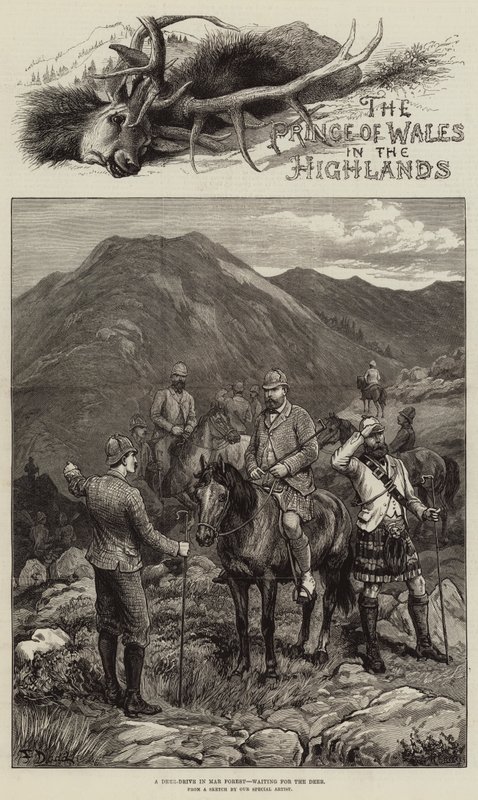 De Prins van Wales in de Hooglanden door Frank Dadd