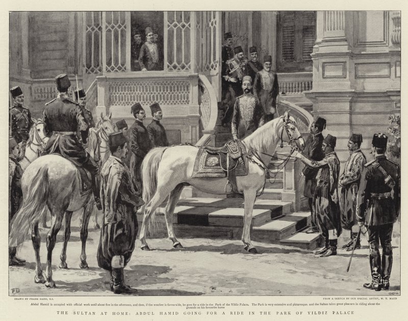 De Sultan Thuis, Abdul Hamid gaat een rit maken in het Park van het Yildiz Paleis door Frank Dadd