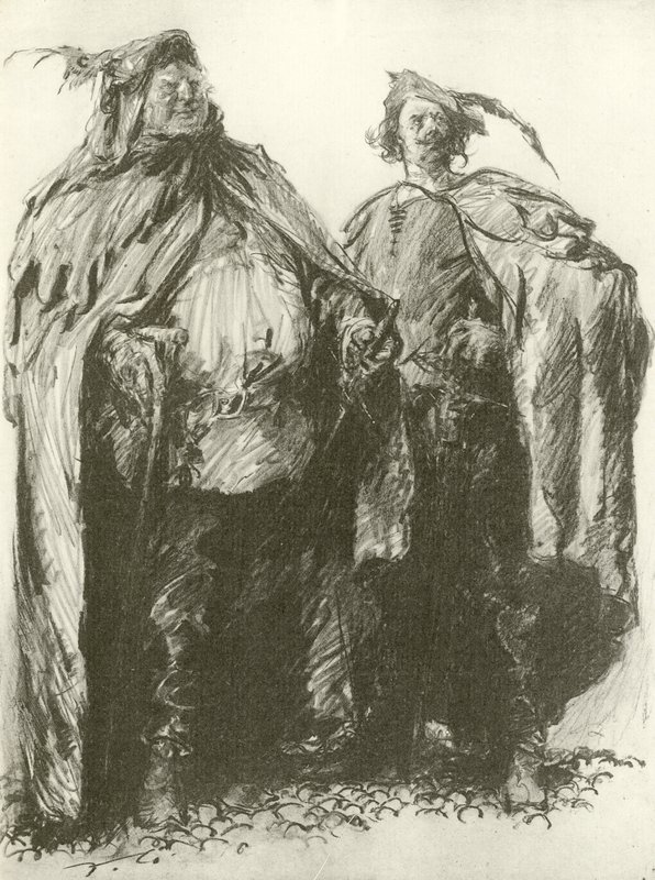 Sir John Falstaff en Pistol door Frank Gillett
