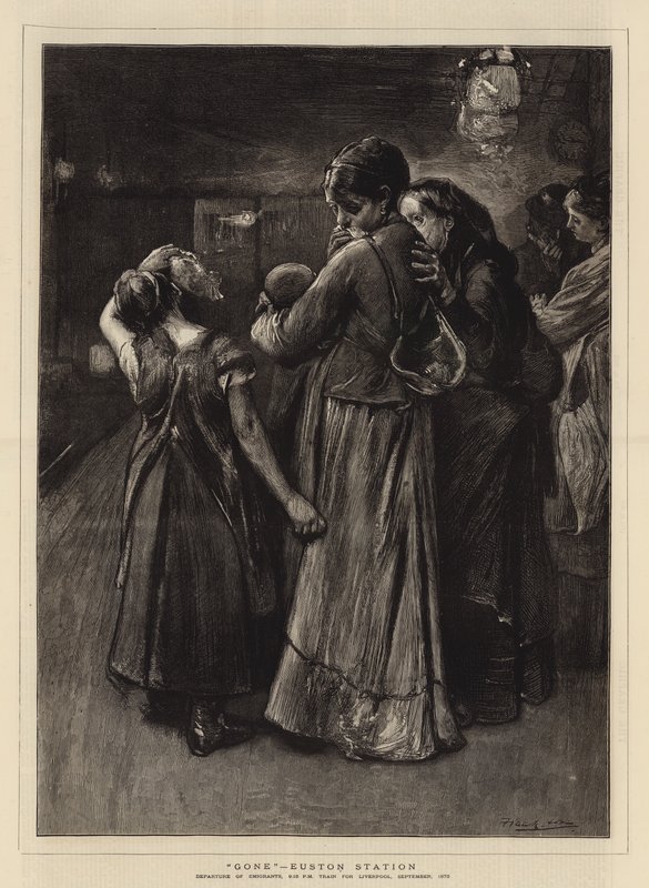 Weg, Euston Station door Frank Holl