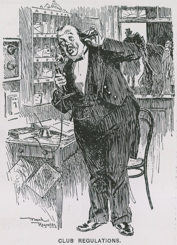 Clubreglement (gravure) door Frank Reynolds