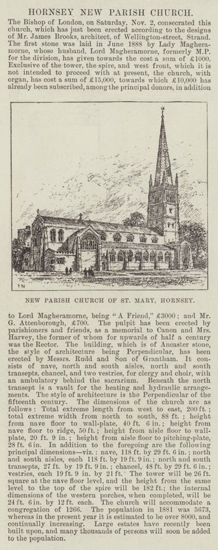 Nieuwe parochiekerk van St. Mary, Hornsey door Frank Watkins