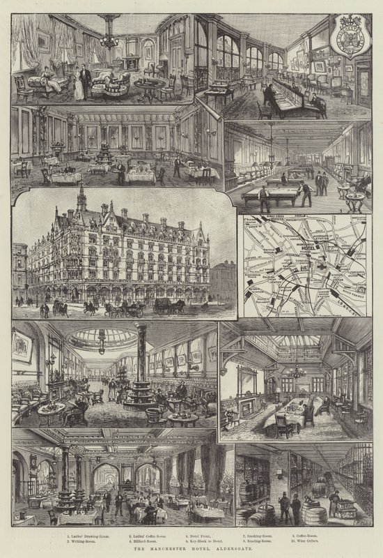 Het Manchester Hotel, Aldersgate door Frank Watkins