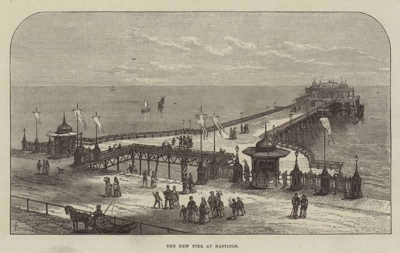 De nieuwe pier in Hastings door Frank Watkins
