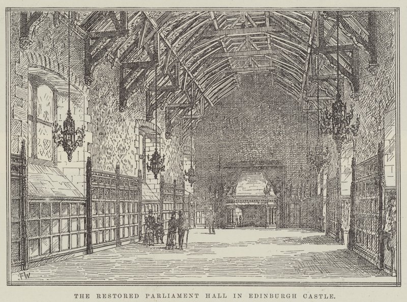 De gerestaureerde parlementszaal in Edinburgh Castle door Frank Watkins