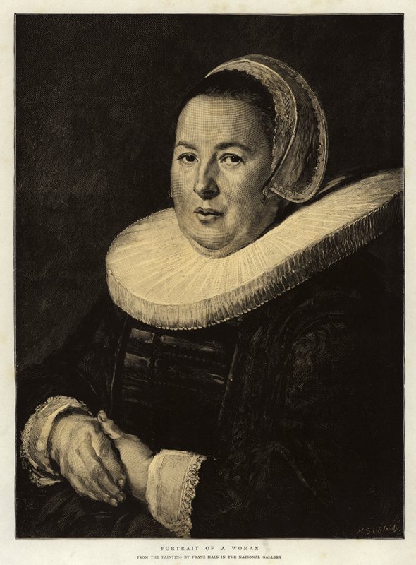 Portret van een vrouw door Frans Hals