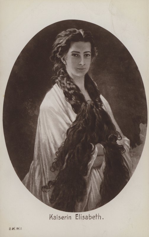 Elisabeth van Beieren, gemalin van keizer Franz Joseph I van Oostenrijk door Franz Xaver  Winterhalter (after)