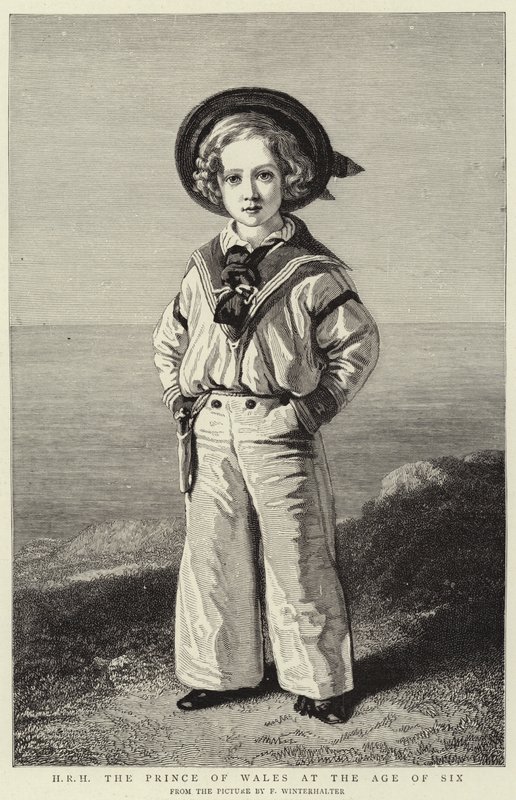 Z.K.H. De Prins van Wales op zesjarige leeftijd door Franz Xaver  Winterhalter (after)