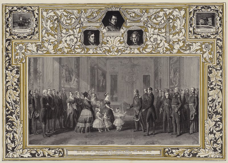 Hare Majesteit de Koningin ontvangt koning Louis Philippe in Windsor Castle, 8 oktober 1844 door Franz Xaver Winterhalter