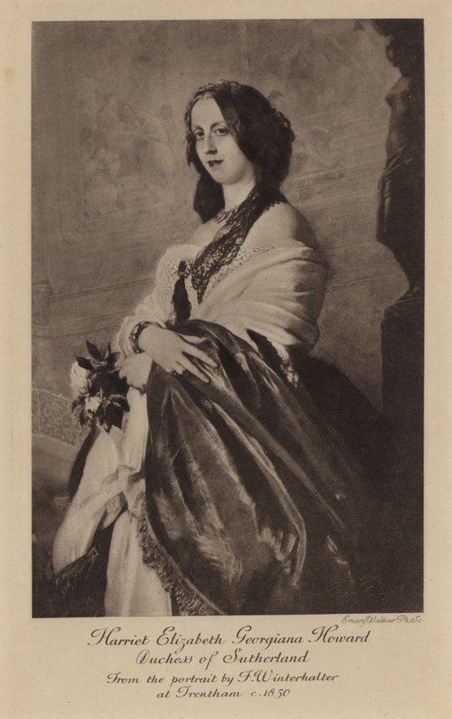 Lady Harriet Elizabeth Georgiana Howard (gravure) door Franz Xaver Winterhalter