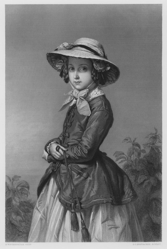 De Prinses van België, uit het schilderij in de Koninklijke Collectie door Franz Xaver after Winterhalter