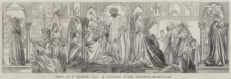 Fresco in Lyndhurst Church, Hampshire door Frederic Leighton