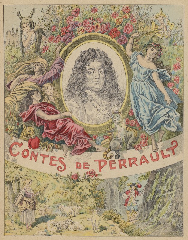Titelpagina illustratie voor Les Contes de Perrault door Frederic Theodore (after) Lix