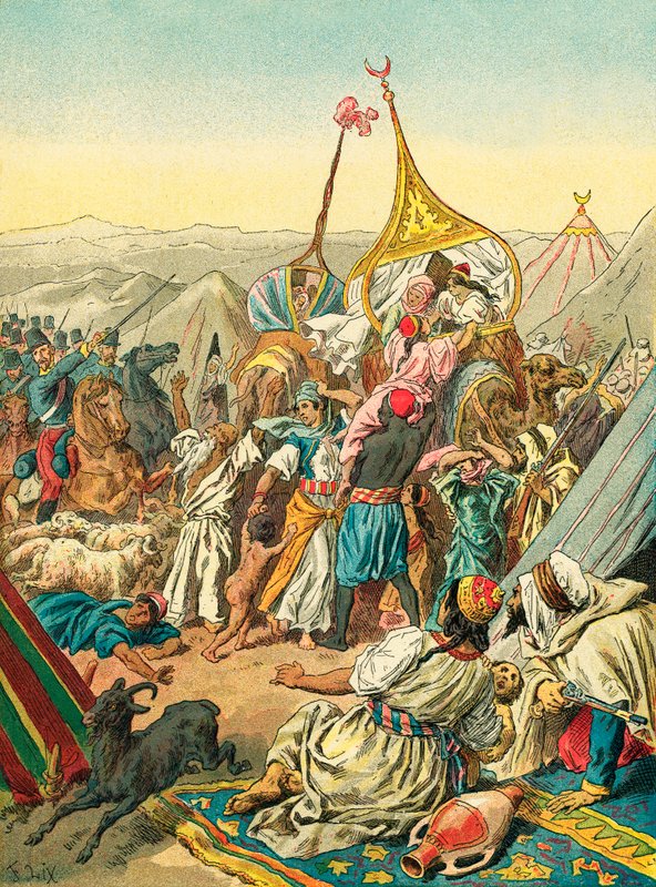 Verovering van de stam van Abd El Kader door Frederic Theodore Lix