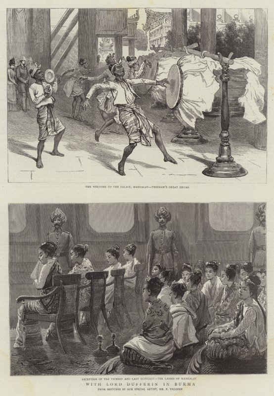 Met Lord Dufferin in Birma door Frederic Villiers