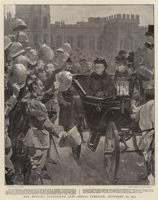 De Laatste Openbare Functie van Onze Geliefde Vorst, 30 november 1900 door Frederic de Haenen