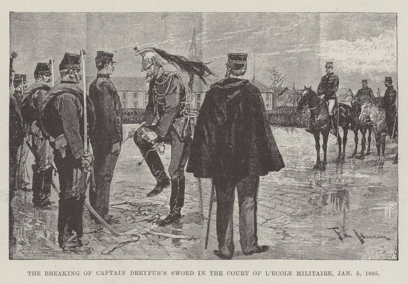 Het Breken van het Zwaard van Kapitein Dreyfus in de Rechtbank van L