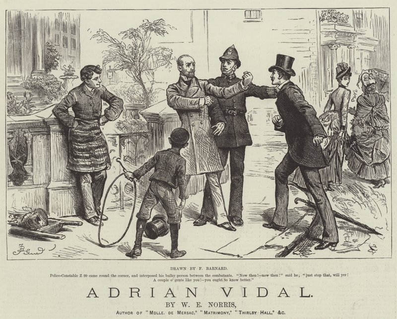 Adrian Vidal, door W E Norris door Frederick Barnard
