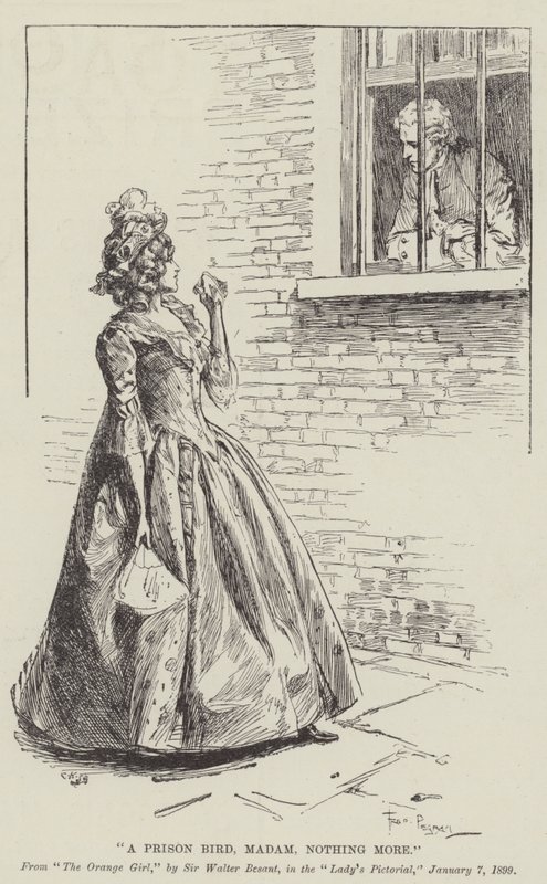 Een gevangenisvogel, mevrouw, niets meer door Frederick Pegram
