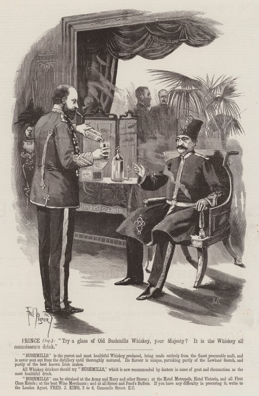 Advertentie, Bushmills Whiskey door Frederick Pegram
