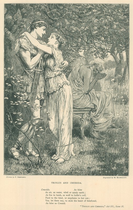 Illustratie voor Troilus en Cressida door Frederick Barnard