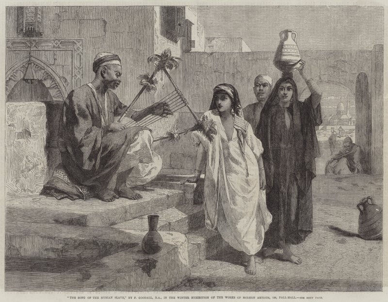 Het Lied van de Nubische Slaaf door Frederick Goodall