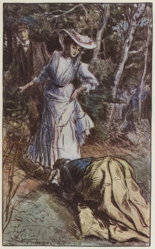Illustratie voor They door Rudyard Kipling (kleur litho) door Frederick Henry Townsend