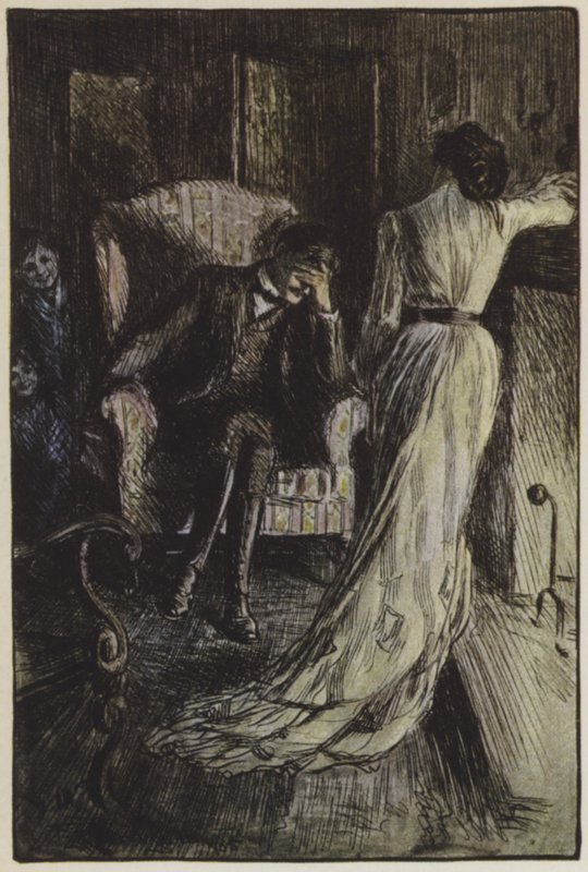 Illustratie voor They door Rudyard Kipling (kleur litho) door Frederick Henry Townsend