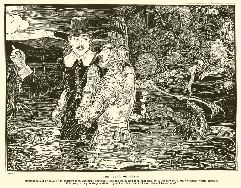 De rivier van de dood door Frederick Hurten Rhead