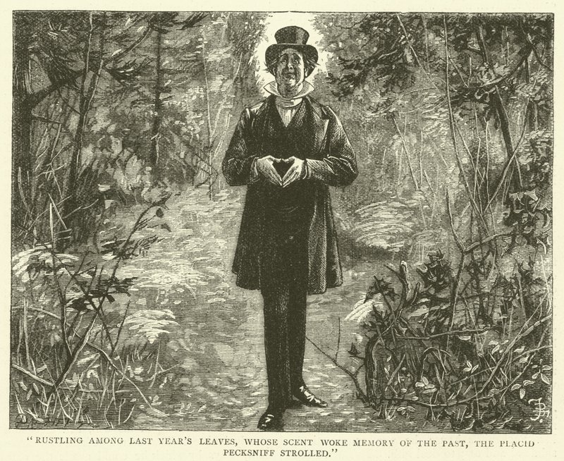 Illustratie voor Martin Chuzzlewit door Frederick L. Bernard