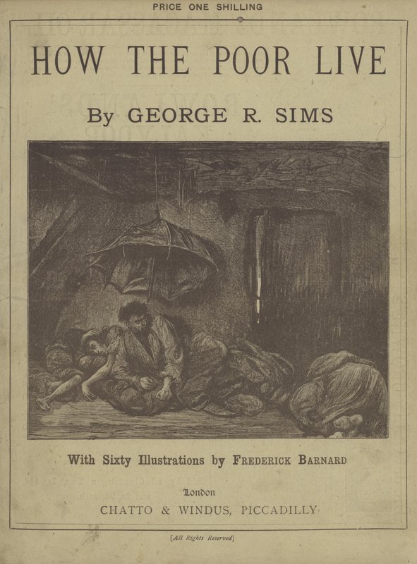 Titelpagina van Hoe De Armen Leven door George R Sims door Frederick L. Bernard