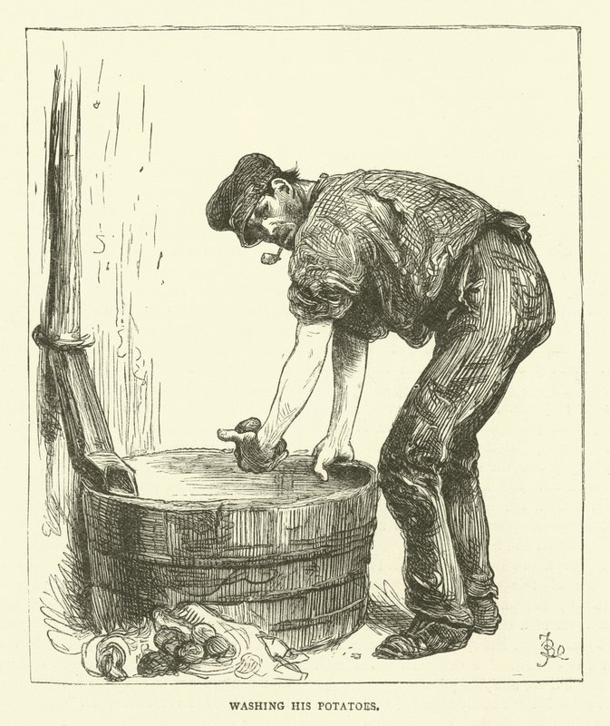 Zijn aardappelen wassen door Frederick L. Bernard