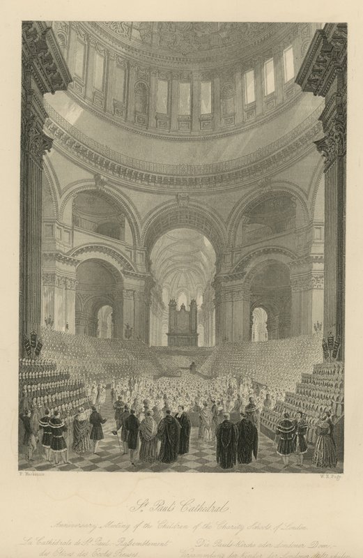 Jubileumbijeenkomst van de Kinderen van de Liefdadigheidsscholen van Londen door Frederick Mackenzie