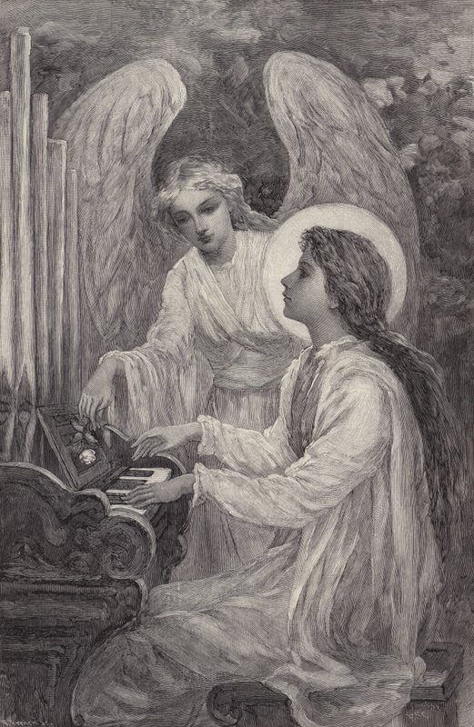 St Cecilia - een Fragment door Frederick Stuart (after) Church